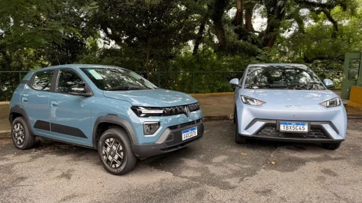 Comparativo: novo Kwid E-Tech enfrenta o Dolphin Mini 